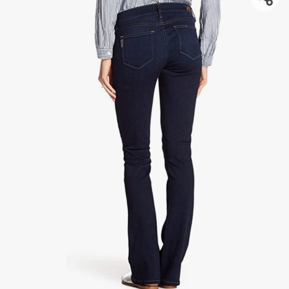🌟Host Pick🌟 Never Worn: PAIGE Manhattan Bootcut Jeans dark wash and classic - Picture 3 of 15